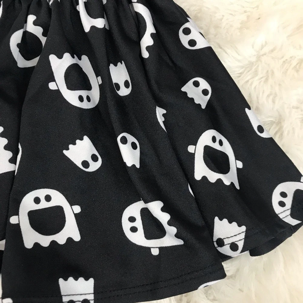 DOT DOT‎ SMILE Baby Girl Ghost Halloween Dress Costume Black White 6-12 Months